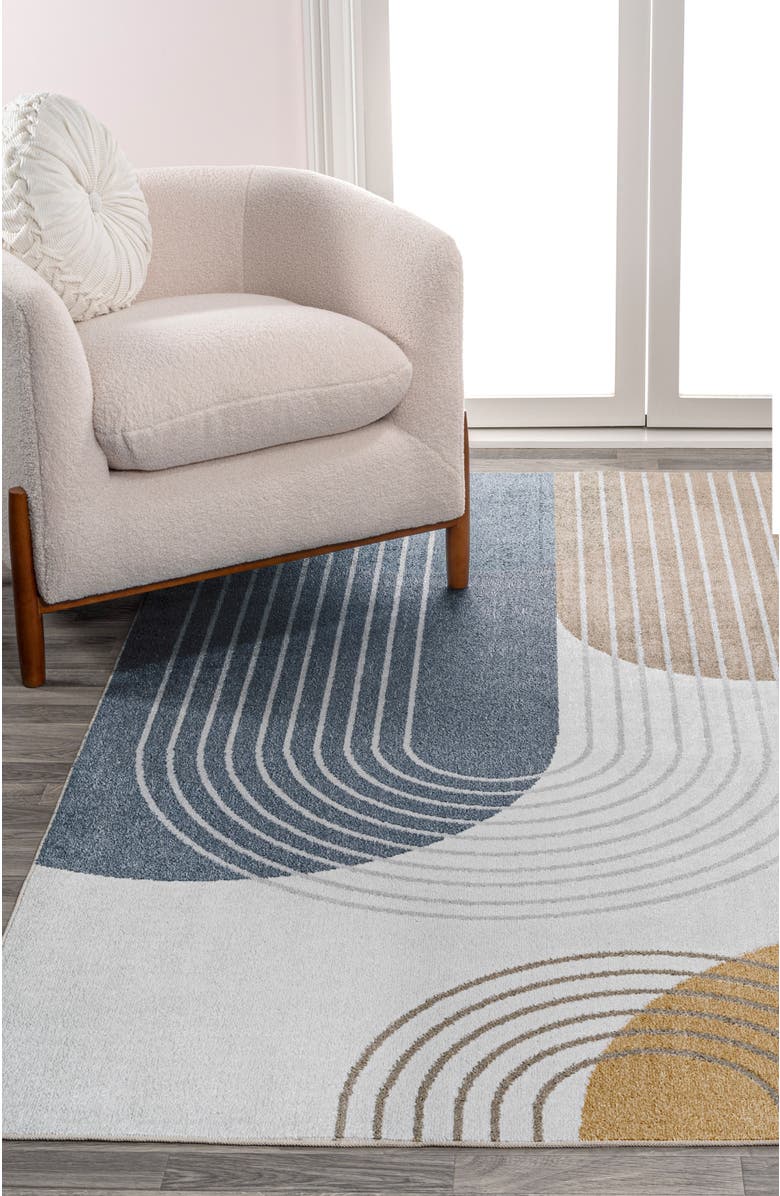 JONATHAN Y Arches Contemporary Minimalist Machine-Washable Area Rug, Alternate, color, Multi