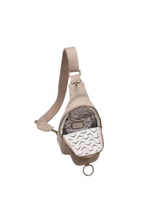 Moda Luxe Regina Studded Sling Backpack In Natural