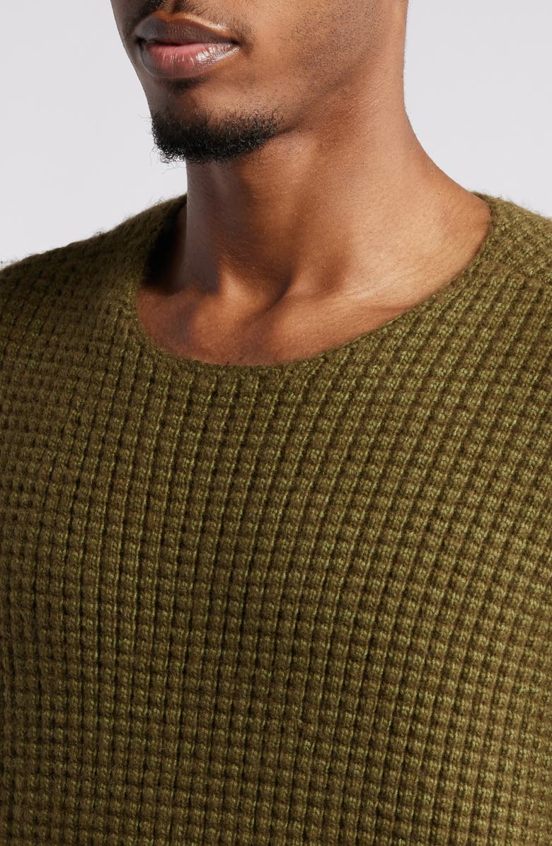 Fear of God Essentials Gender Inclusive Heavy Waffle Knit Crewneck Sweater, Alternate, color,