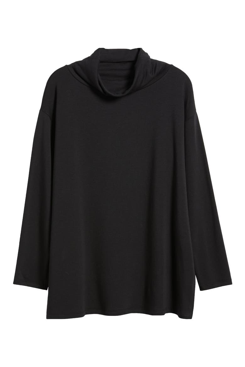 Cowl Neck Knit Top, Alternate, color, BLACK
