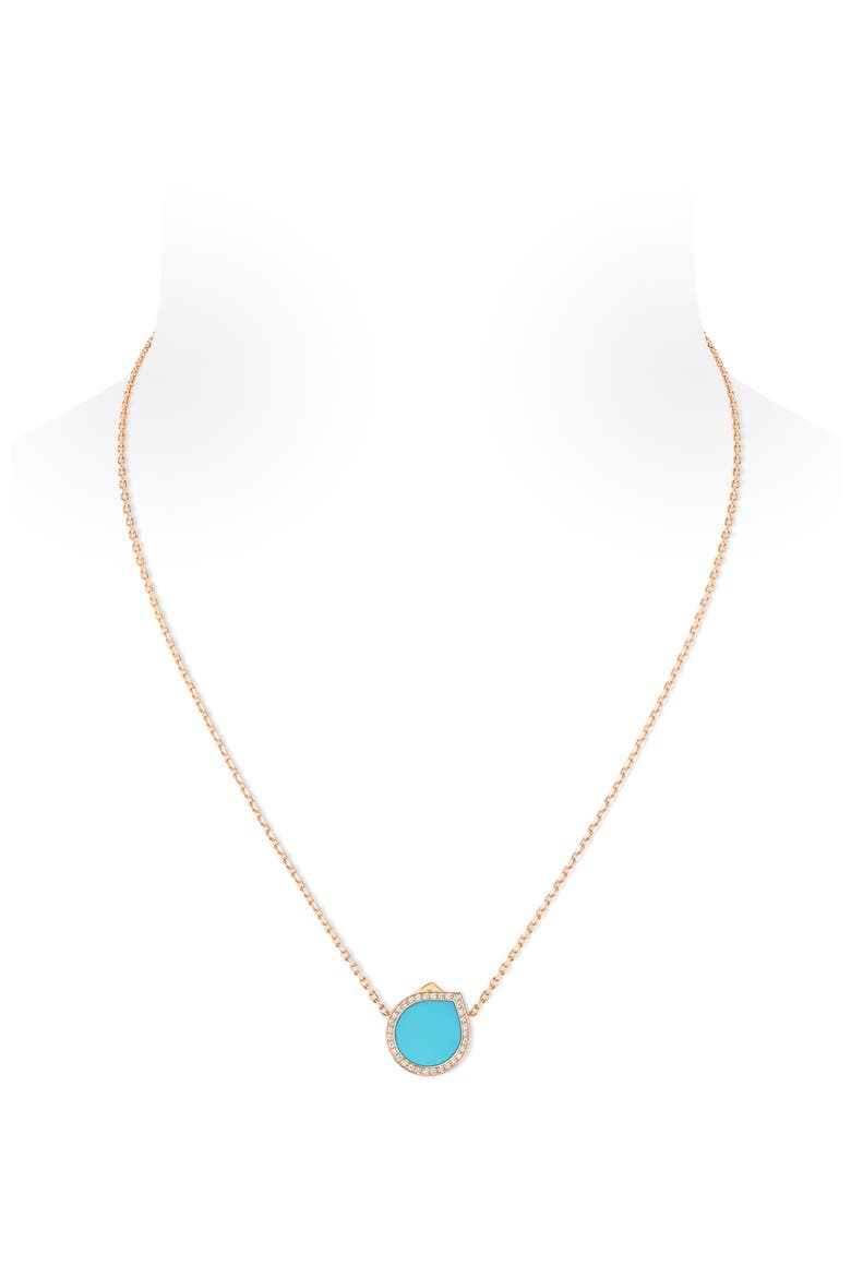 Antifer Turquoise & Diamond Pendant Necklace, Alternate, color, TURQUOISE