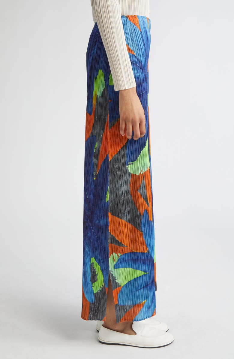 Pleats Please Issey Miyake Carnival Pleated Wide Leg Pants, Alternate, color, Gray