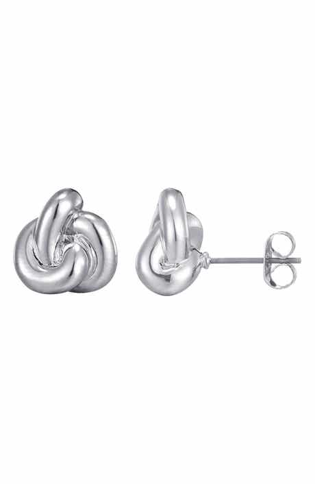 Adornia Chubby Knot Stud Earrings