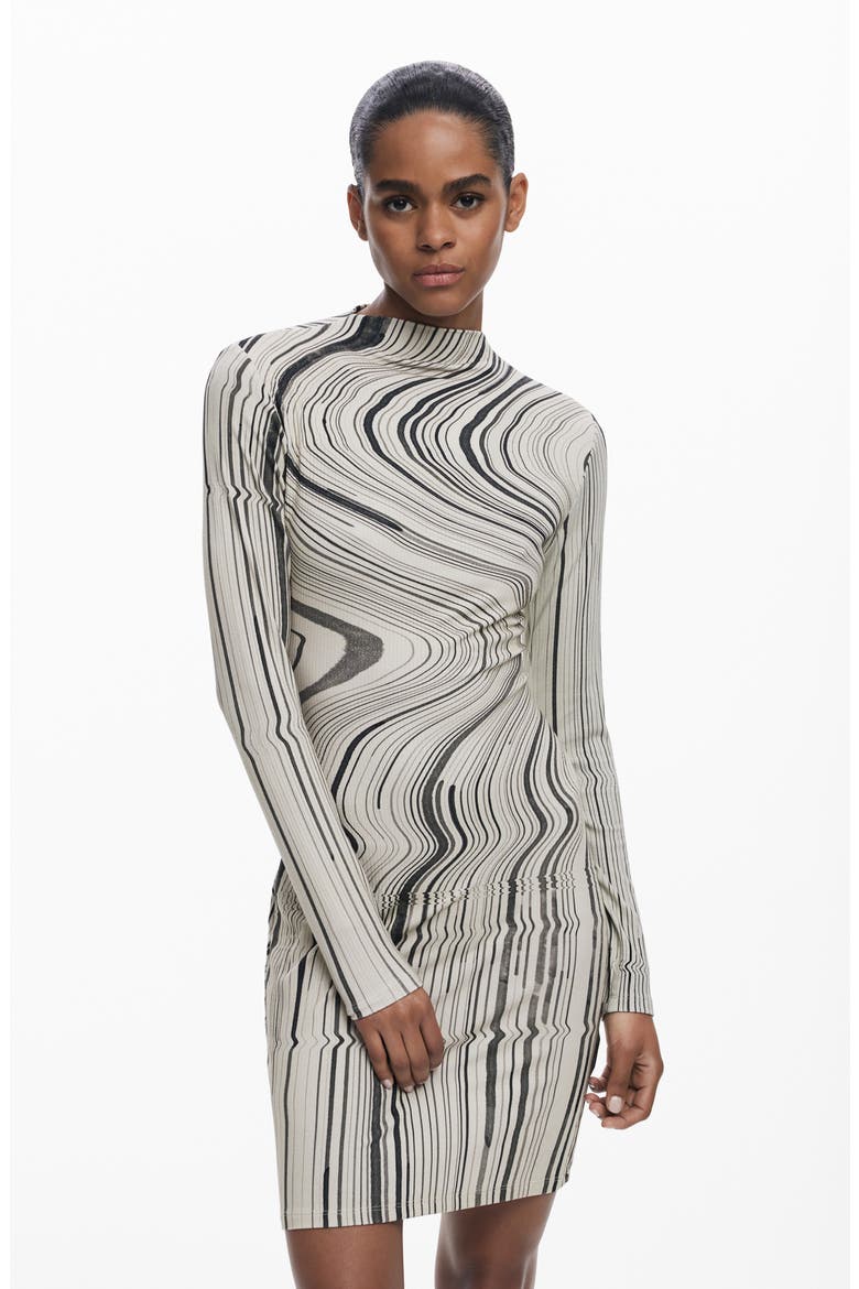 Long Sleeve Sheath Dress, Alternate, color, WHITE