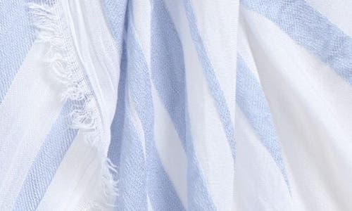 Nordstrom Sheer Stripe Pareo Wrap In Blue Thread