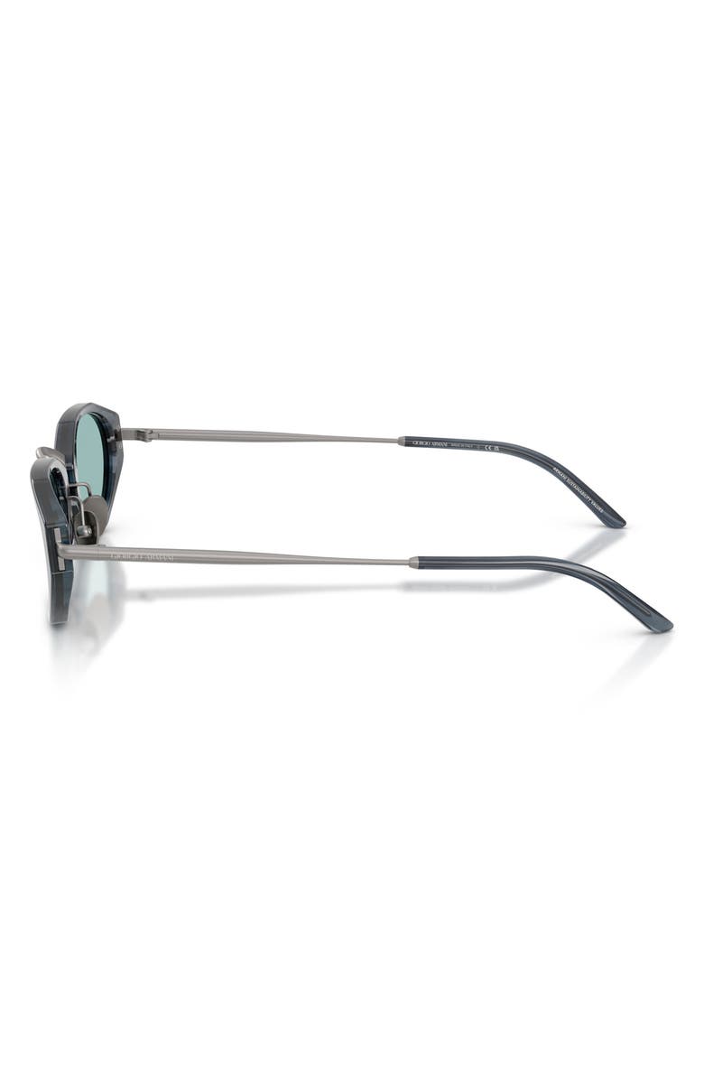 AX Armani Exchange 50mm Polarized Irregular Oval Sunglasses, Alternate, color, 