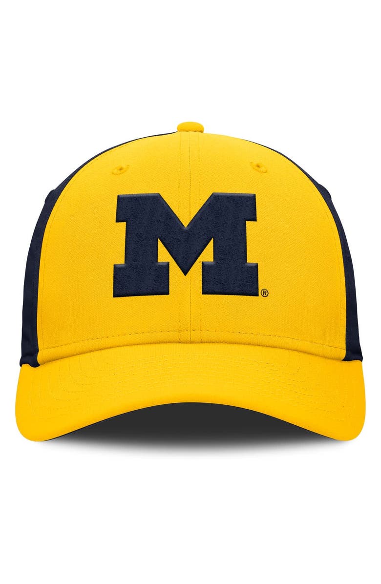 Jordan Brand Men's Jordan Brand Maize/Navy Michigan Wolverines 2025 Sideline Rise Local Performance Flex Hat, Alternate, color, 