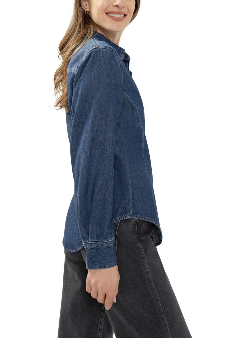 Angie Denim Shirt, Alternate, color, ISLINGTON