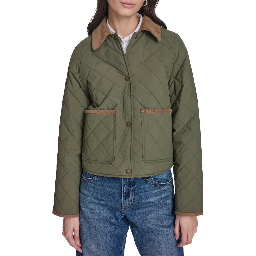 levi's Quilted Barn Jacket in Olive at Nordstrom, Size Small