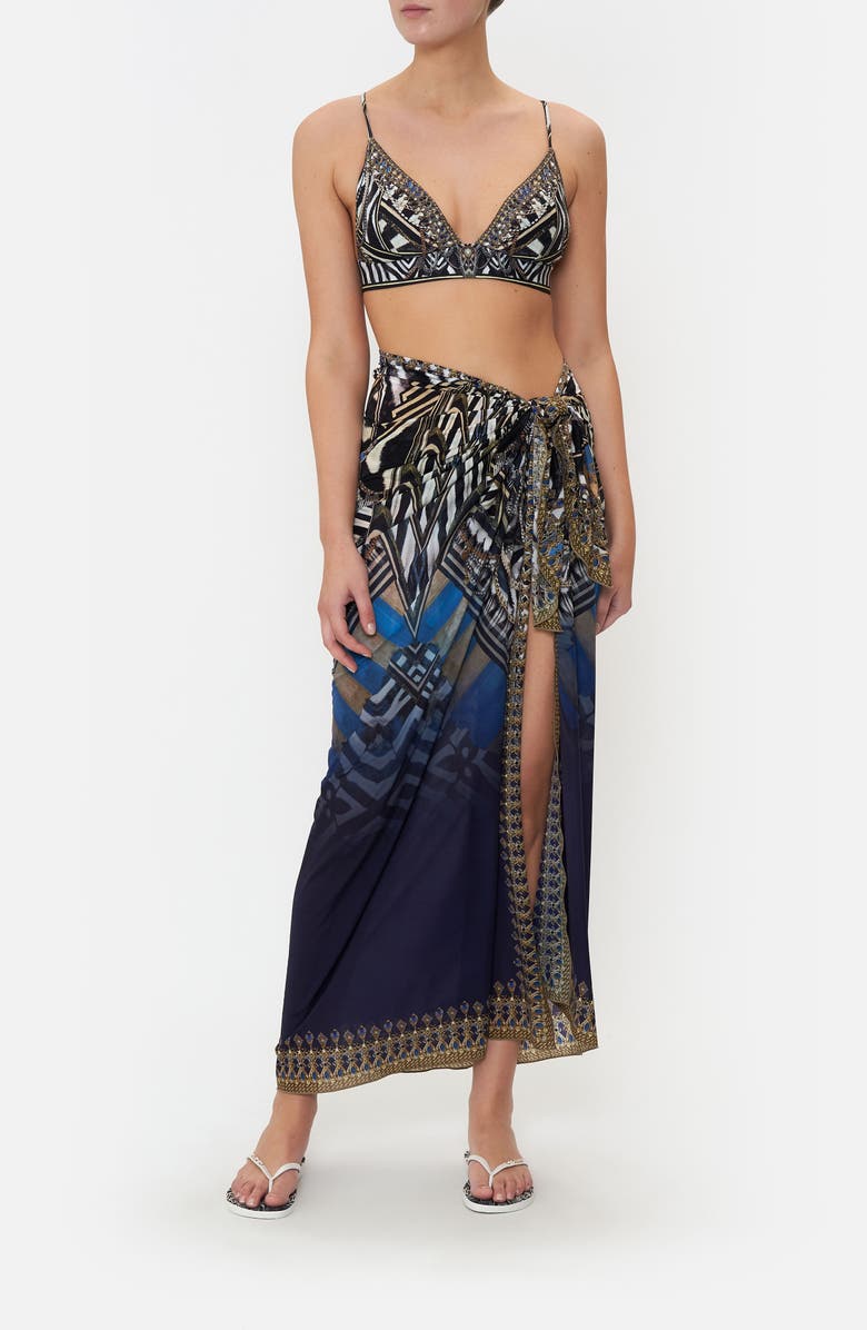 Camilla Knight of the Wild Cover-Up Sarong, Alternate, color,