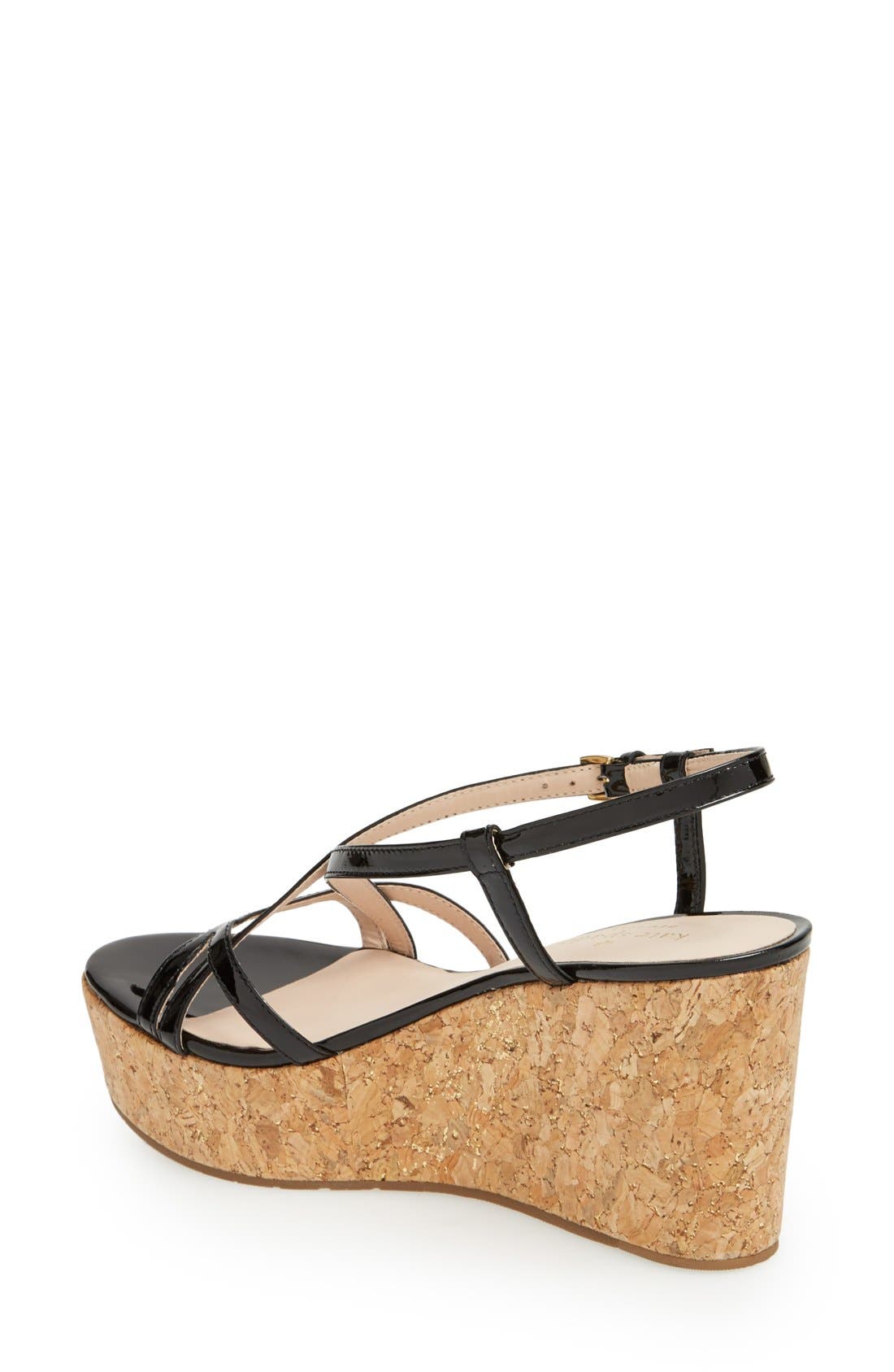 'talanse' wedge sandal, Alternate, color, BLACK