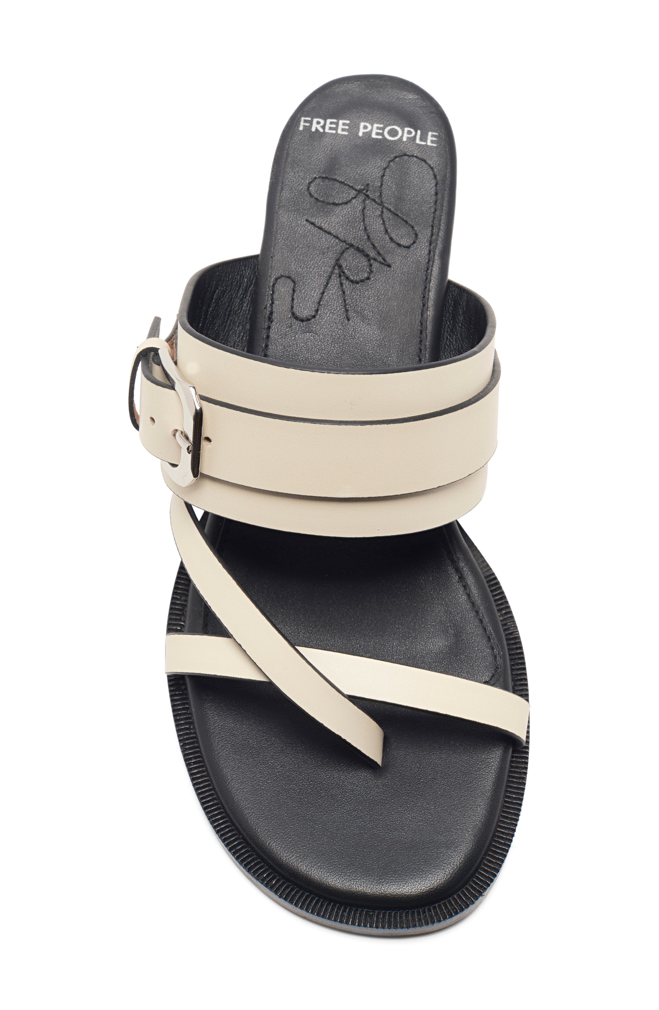 Belted Toe Loop Sandal, Alternate, color, BONE LEATHER