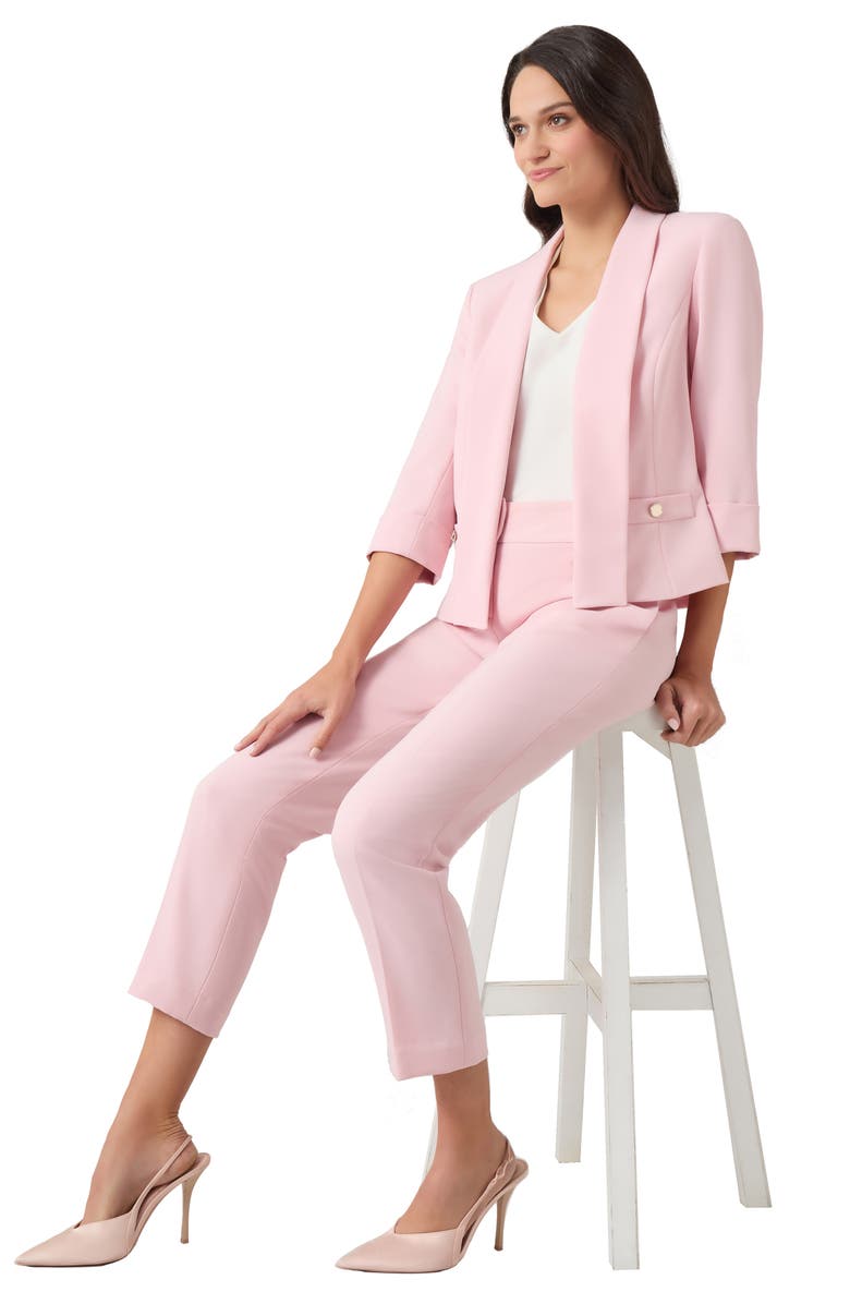 KASPER Three Quarter Sleeve Shawl Collar Blazer, Alternate, color, Tutu Pink