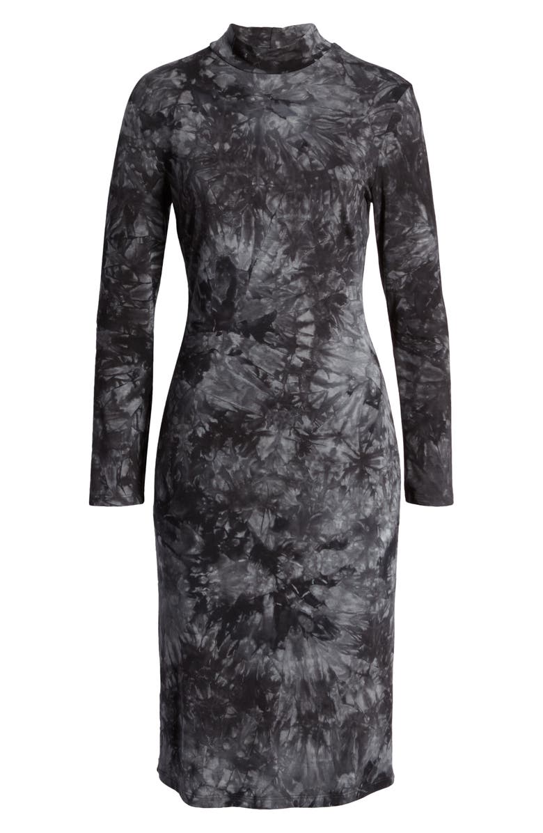 Fraiche by J Tie Dye Long Sleeve Body-Con Dress, Alternate, color, 