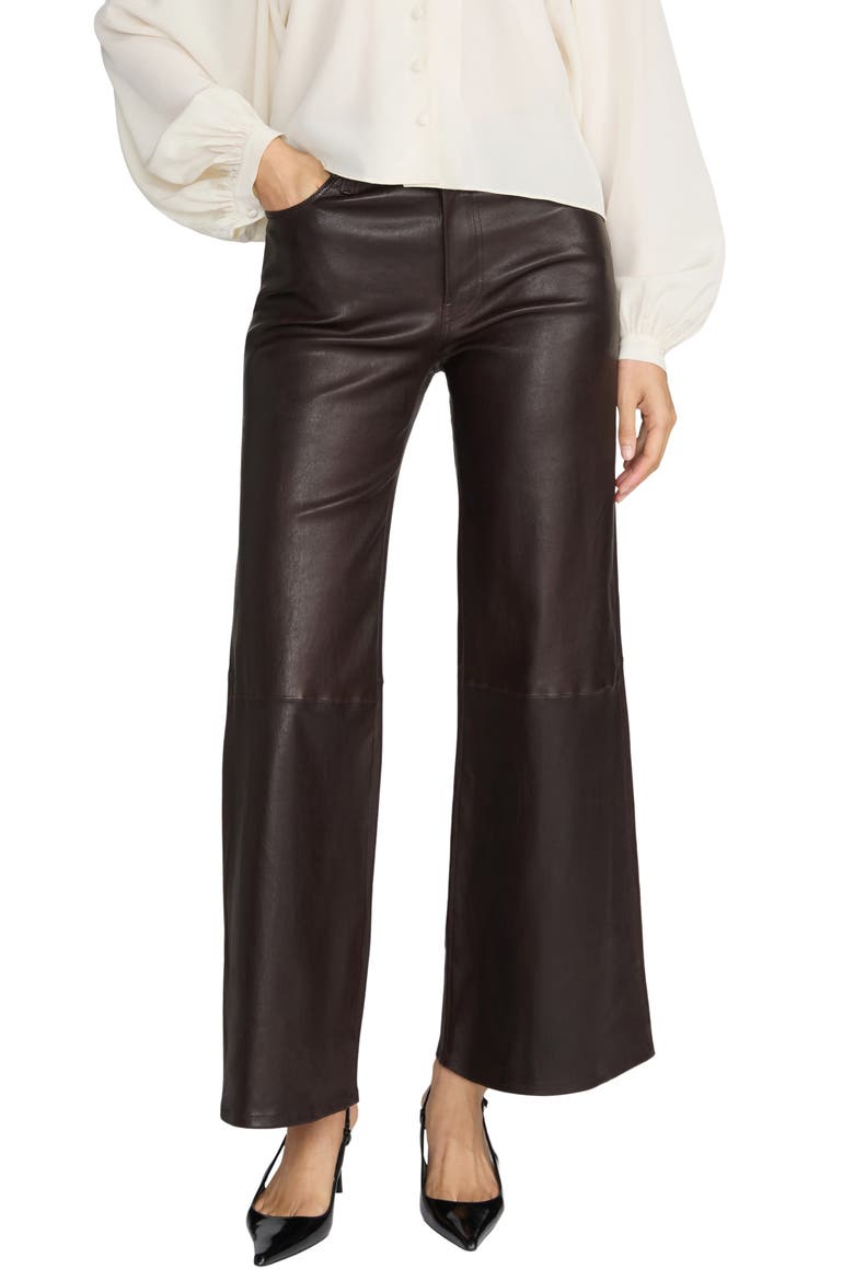 The Swing Leather Pants, Main, color, TRUFFLE