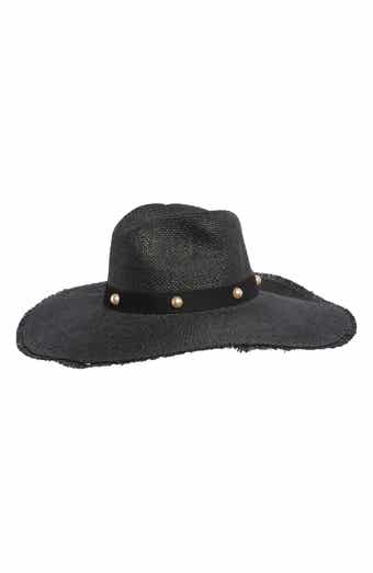 Steve Madden Boho Glam Studded Straw Hat