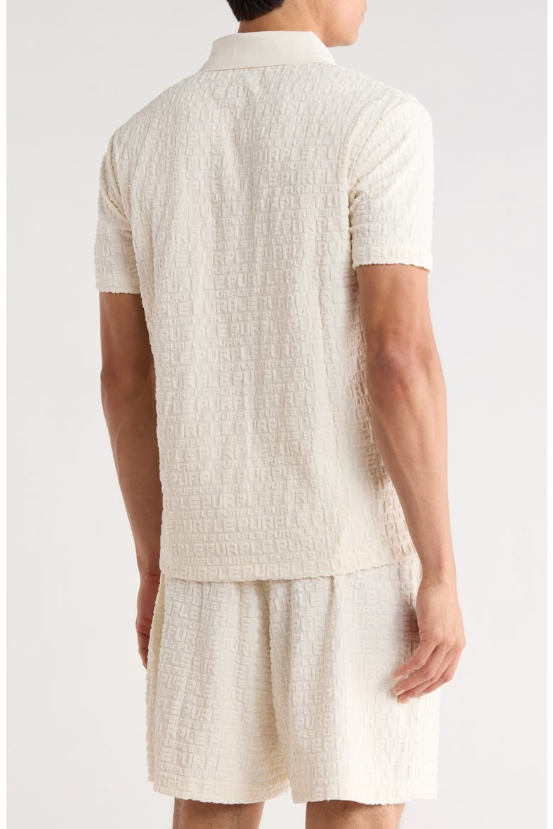 Terry Towel Polo, Alternate, color, OFF WHITE