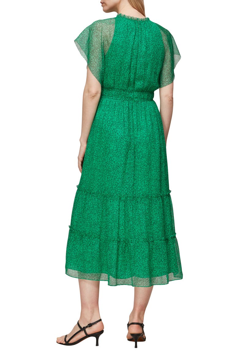 Floral Print Dress, Alternate, color, GREEN/ MULTI