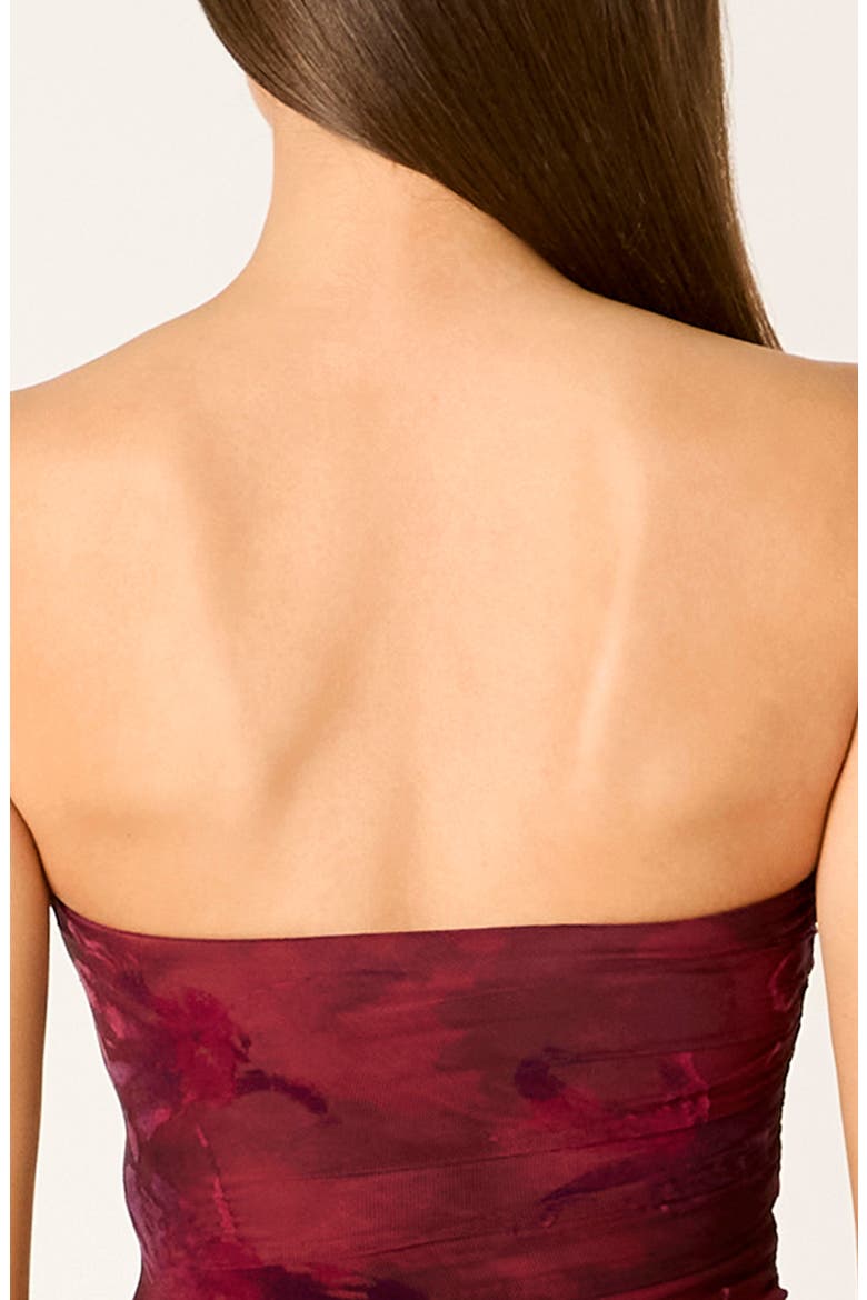 Rowa Strapless Midi Dress, Alternate, color, MERLOT