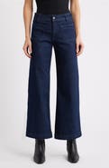 Mavi Jeans Paloma Marine Patch Pocket High Waist Wide Leg Jeans