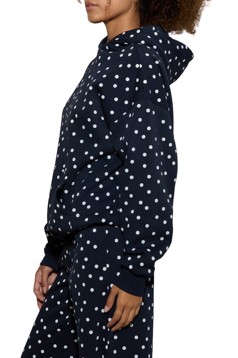 Polka Dot Hoodie, Alternate, color, NAVY