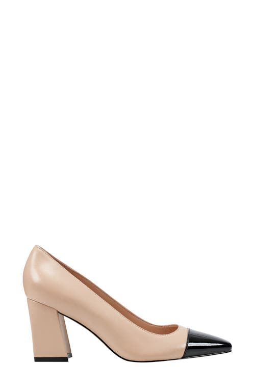 Marc Fisher Ltd Vernie Block Heel Pump In Natural