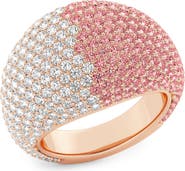 HauteCarat Two-Tone Lab Grow Diamond Dome Ring