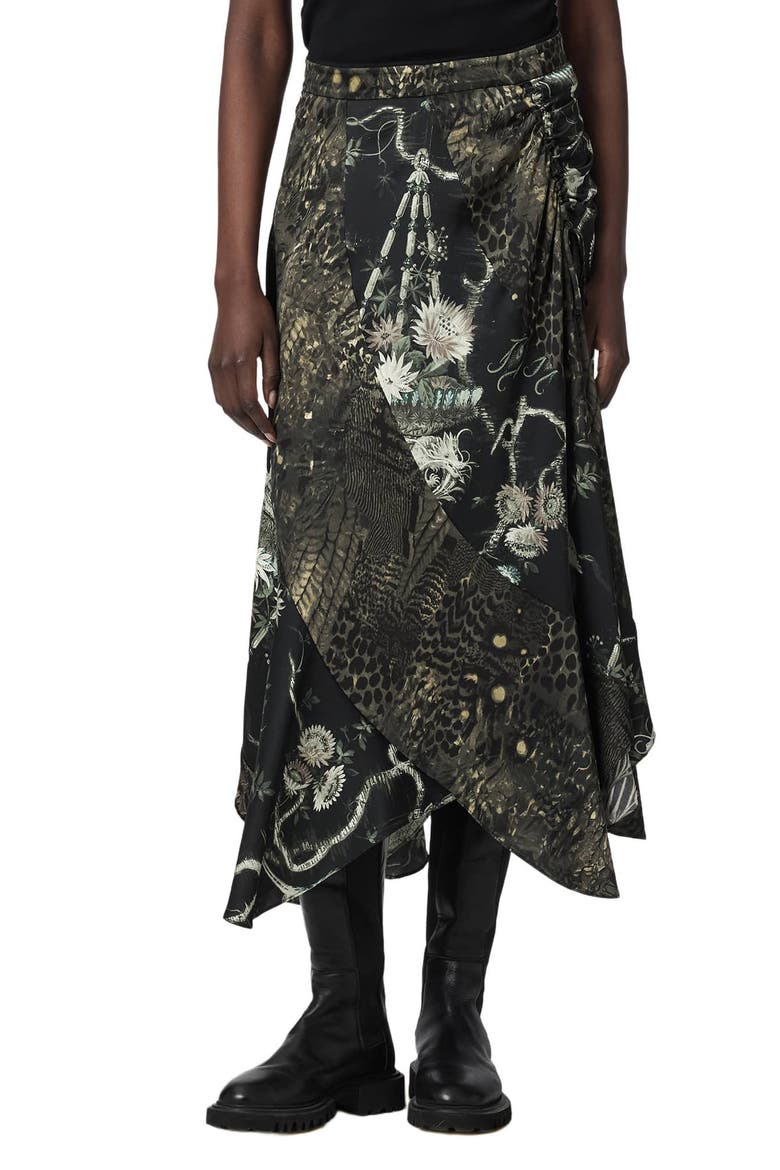 Arleen Print Midi Skirt, Main, color, TARAVAO SOFT GREEN