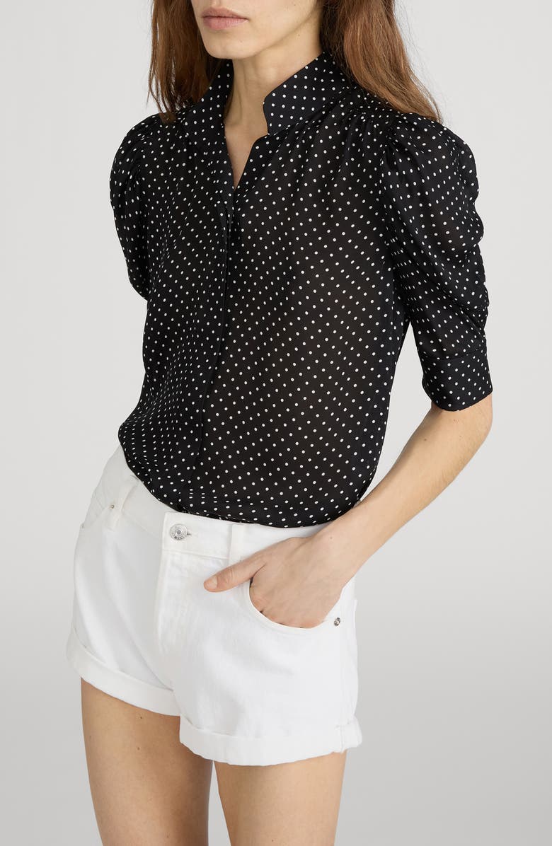 FRAME The Gillian Silk Button-Up Shirt, Alternate, color, Black Multi