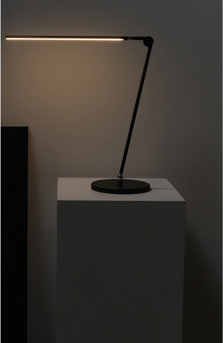 Brightech Libra 39" Dimmable LED Modern Desk Lamp with USB Port and Adjustable Lamp Head, Alternate, color, Black