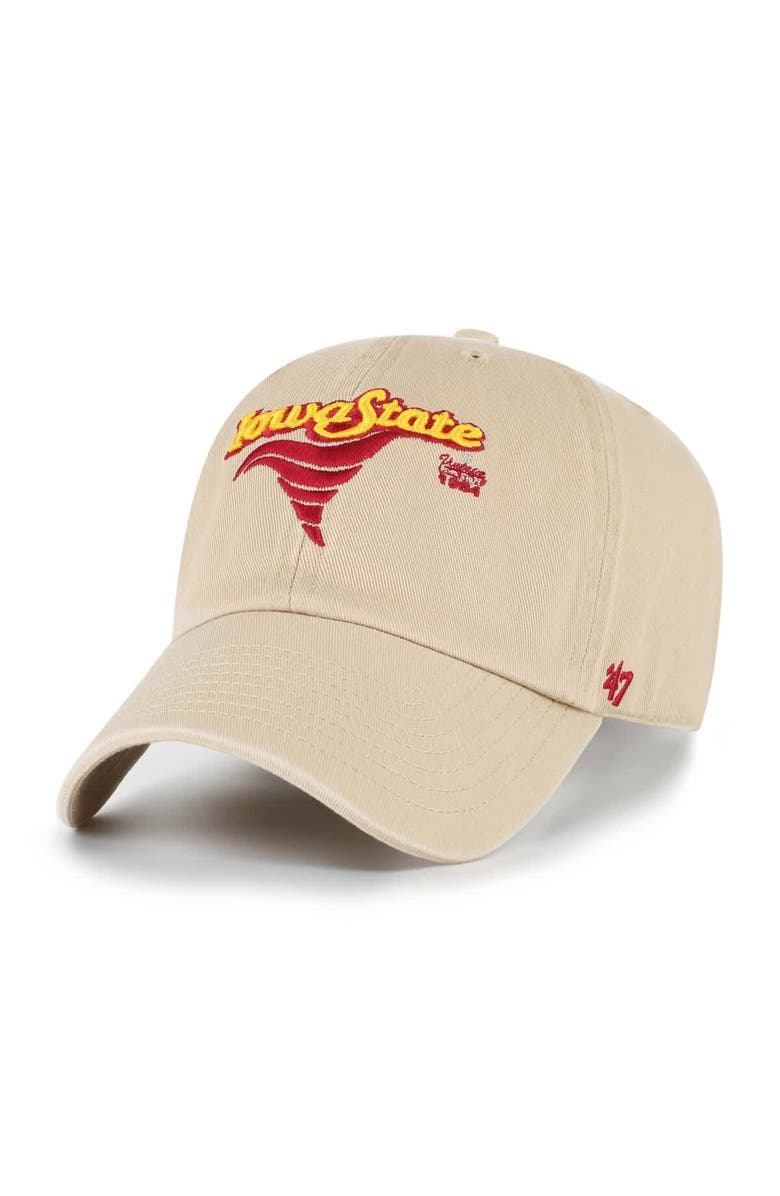 '47 Men's '47 Khaki Iowa State Cyclones Vault Clean Up Adjustable Hat, Main, color, 