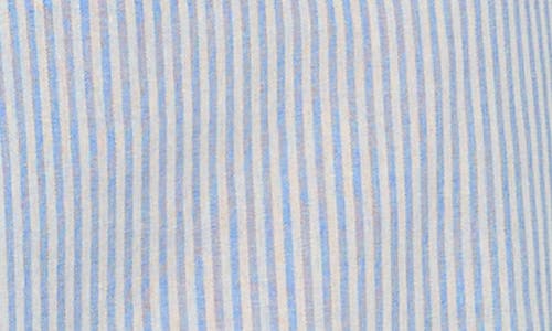 Princess Polly Holiday Stripe Tie Waist Wide Leg Pants In Blue/white
