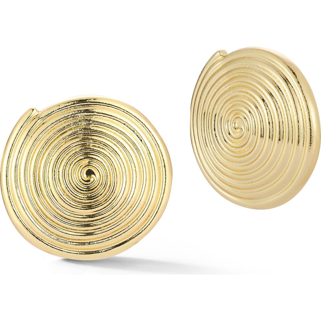 GLAZE JEWELRY Swirl Stud Earrings in Gold at Nordstrom Rack