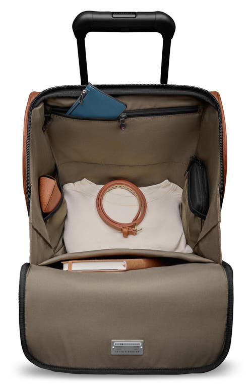 Briggs & Riley Zdx Cabin Spinner Suitcase In Brown