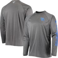 Columbia Men's Columbia Heather Charcoal Kentucky Wildcats Terminal Tackle Omni-Shade Raglan Long Sleeve T-Shirt