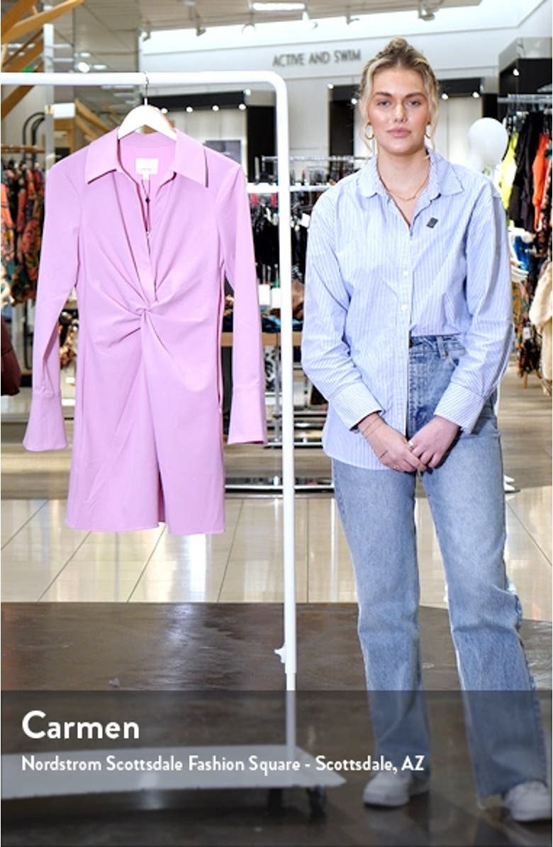 McKenna Twist Front Long Sleeve Minidress, sales video thumbnail