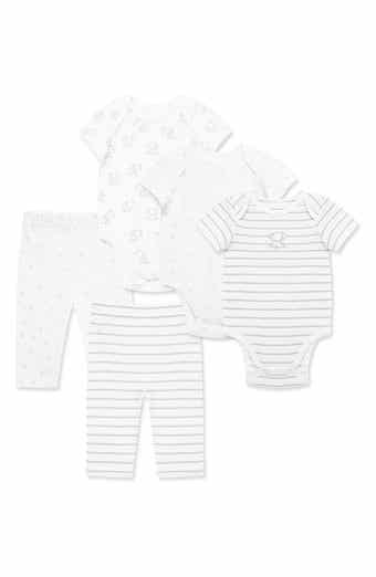 Little Me 5-Piece Elephant Theme Organic Cotton Bodysuit & Pants Set