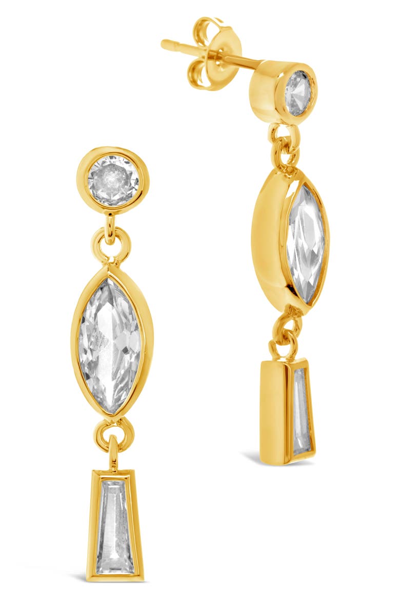 Suvi CZ Drop Earrings, Main, color, GOLD