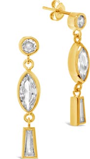 Sterling Forever Suvi CZ Drop Earrings