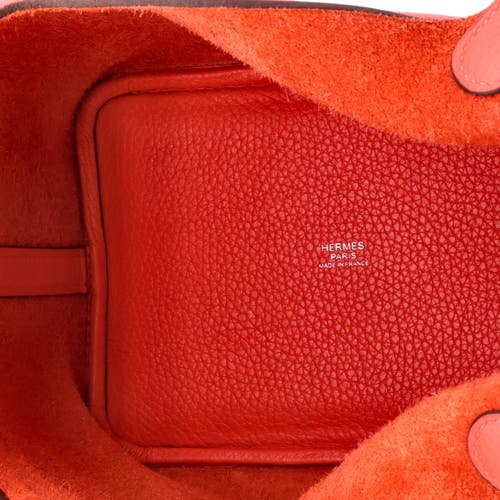 Pre-owned Hermes  Hermes Picotin Lock Bag Clemence Pm In Red