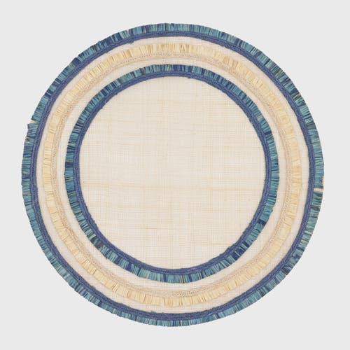 Joanna Buchanan Ruffle Edge 4-piece Straw Placemat Set