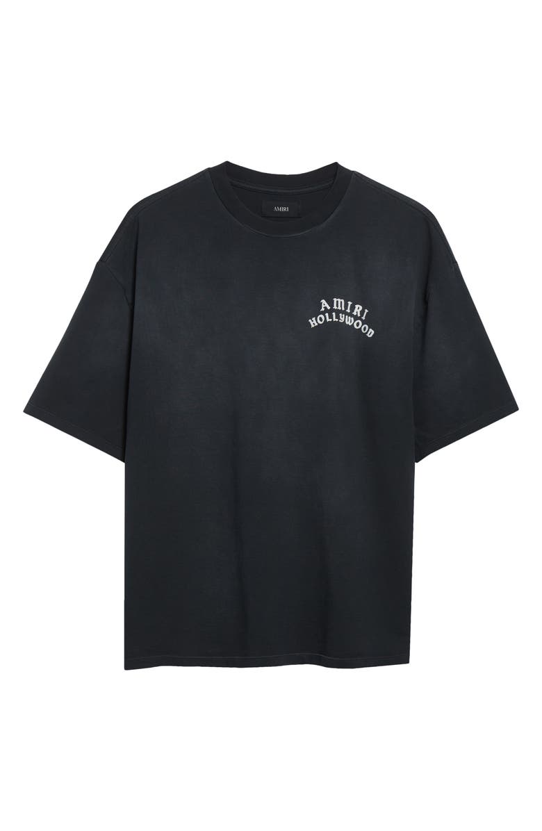 AMIRI Hollywood Oversize Logo Graphic T-Shirt, Alternate, color, Black