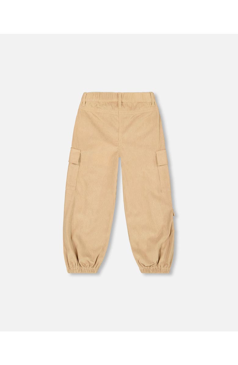 Deux par Deux Parachute Corduroy Pants with Cargo Pockets, Alternate, color, Light Pecan Brown