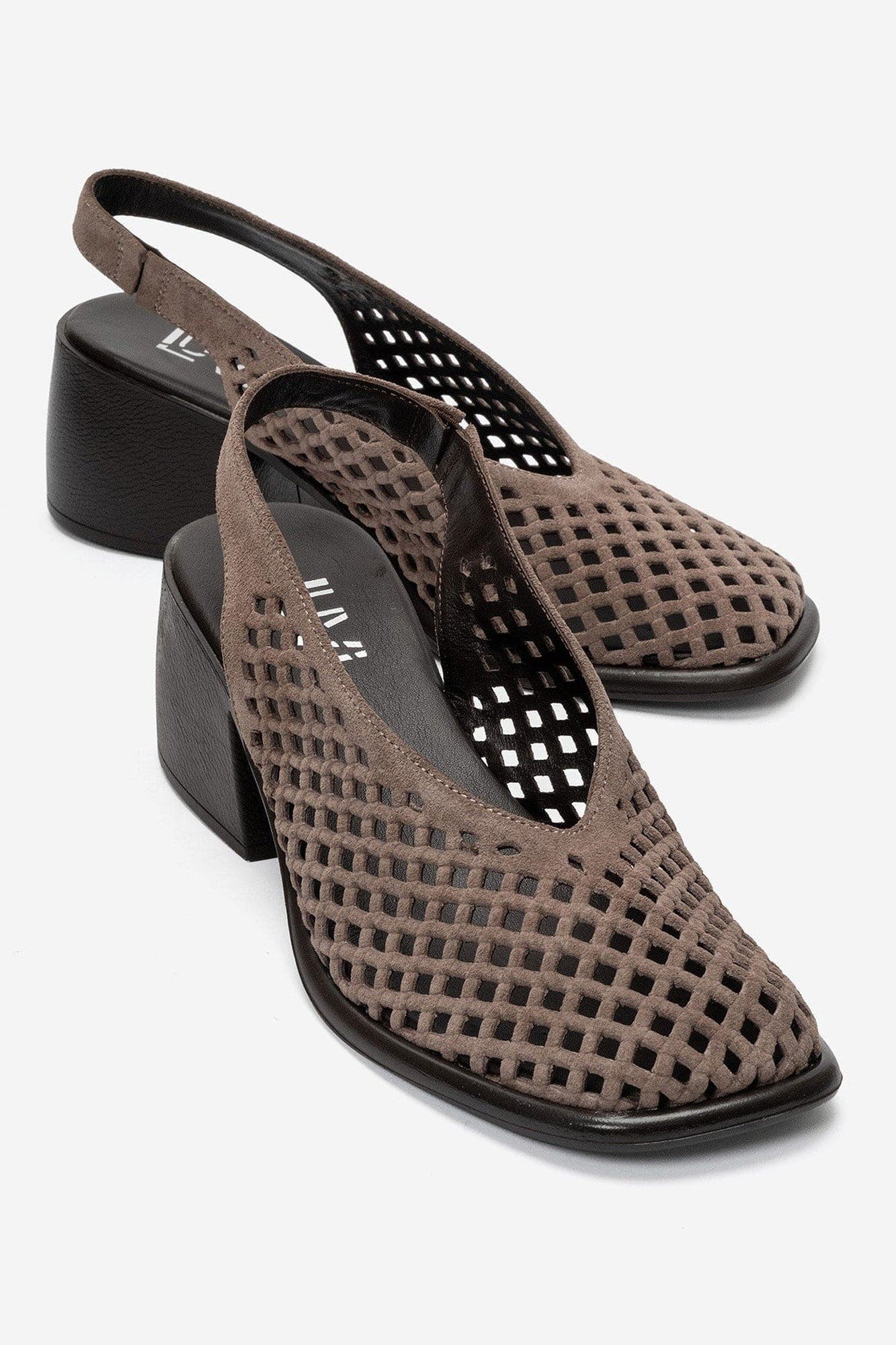 Monvera Block Heel Leather Slingback Sandal, Main, color, Mink Suede