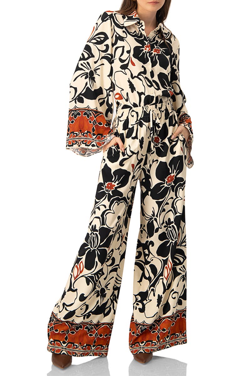 IVONNE Wide Sleeve Printed Shirt, Alternate, color, Multicolor