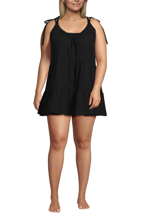 New Tiered Cover Up Mini Dress