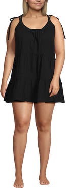 Lands' End New Tiered Cover Up Mini Dress