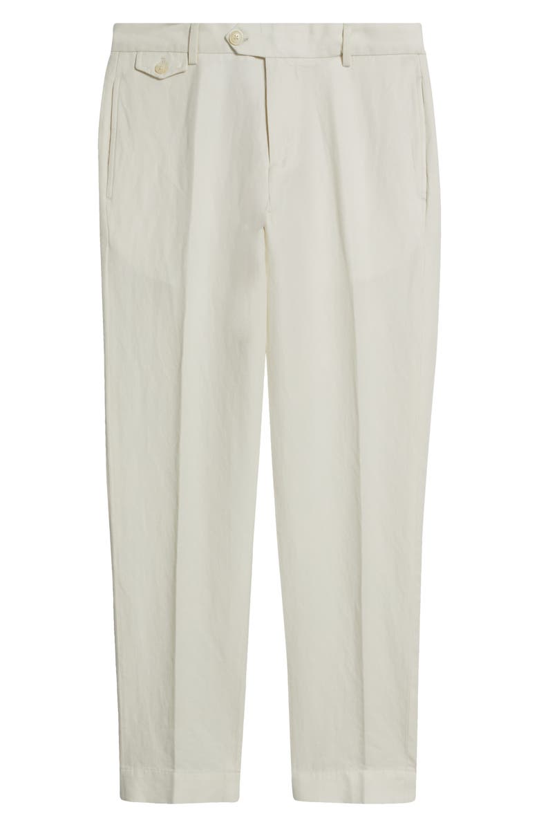 Brooks Brothers Plain Front Linen & Cotton Pants, Alternate, color, 