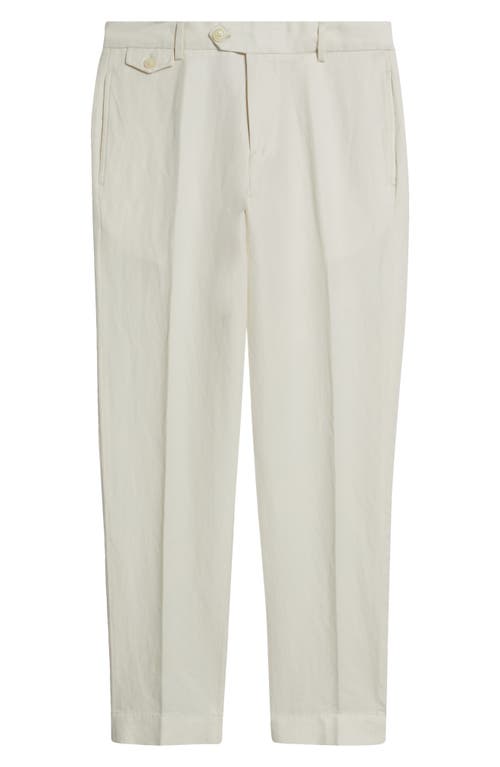 Brooks Brothers Flat Front Linen & Cotton Twill Chinos
