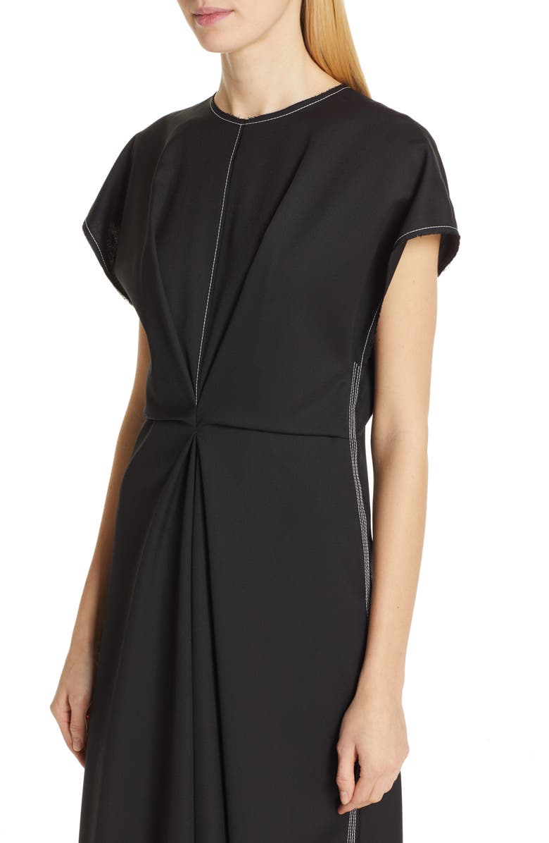 Loewe Inverted Tuck Draped Dress, Alternate, color,